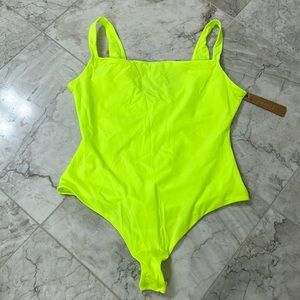 SKIMS neon, yellow, bodysuit brand new with tags